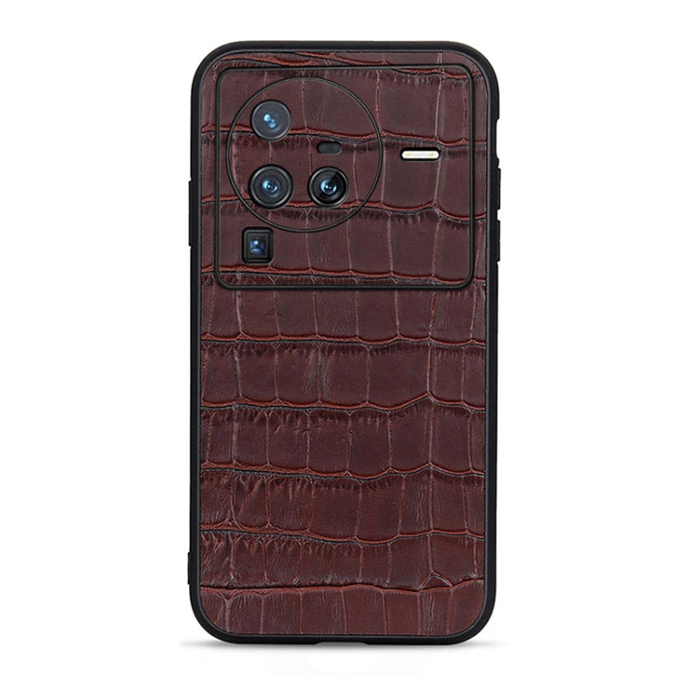 Crocodile Texture Genuine Leather Phone Case, For OPPO A16, For OPPO A76, For vivo X80 Pro, For Samsung Galaxy M33 5G