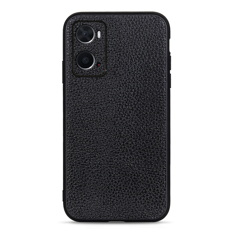 Litchi Texture Genuine Leather Phone Case, For OPPO A76