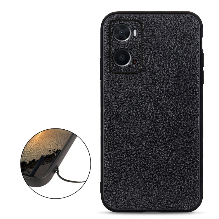 Litchi Texture Genuine Leather Phone Case, For OPPO A76
