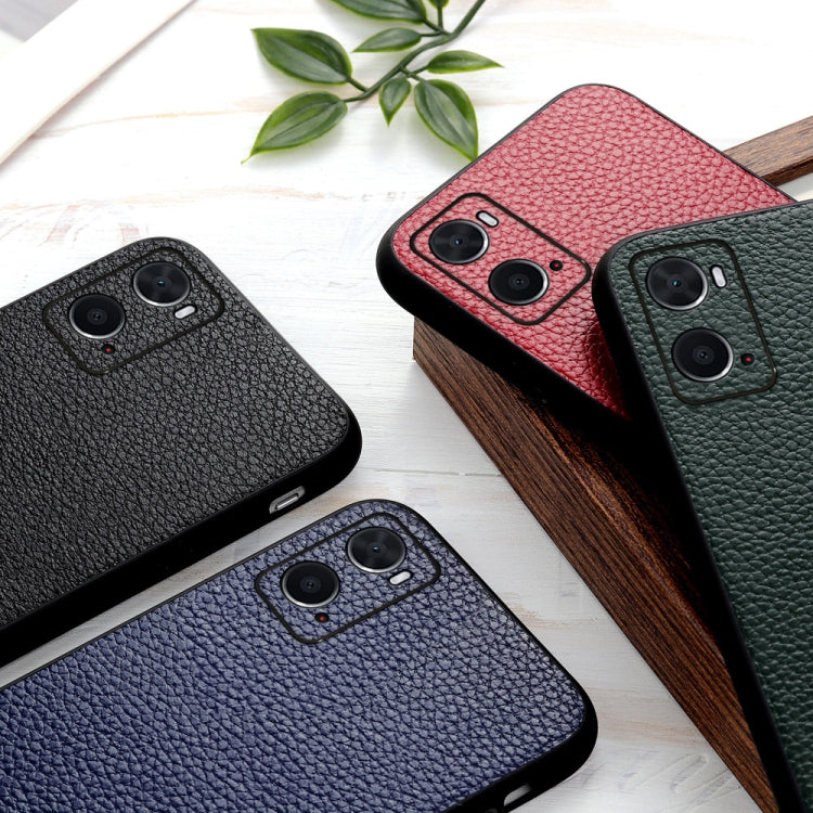 Litchi Texture Genuine Leather Phone Case, For OPPO A76