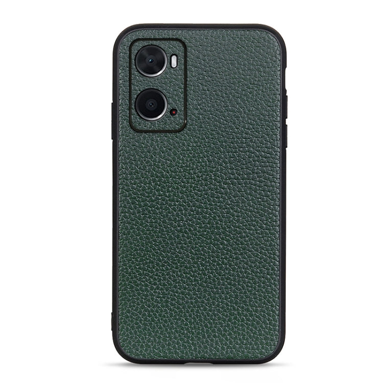 Litchi Texture Genuine Leather Phone Case, For OPPO A76