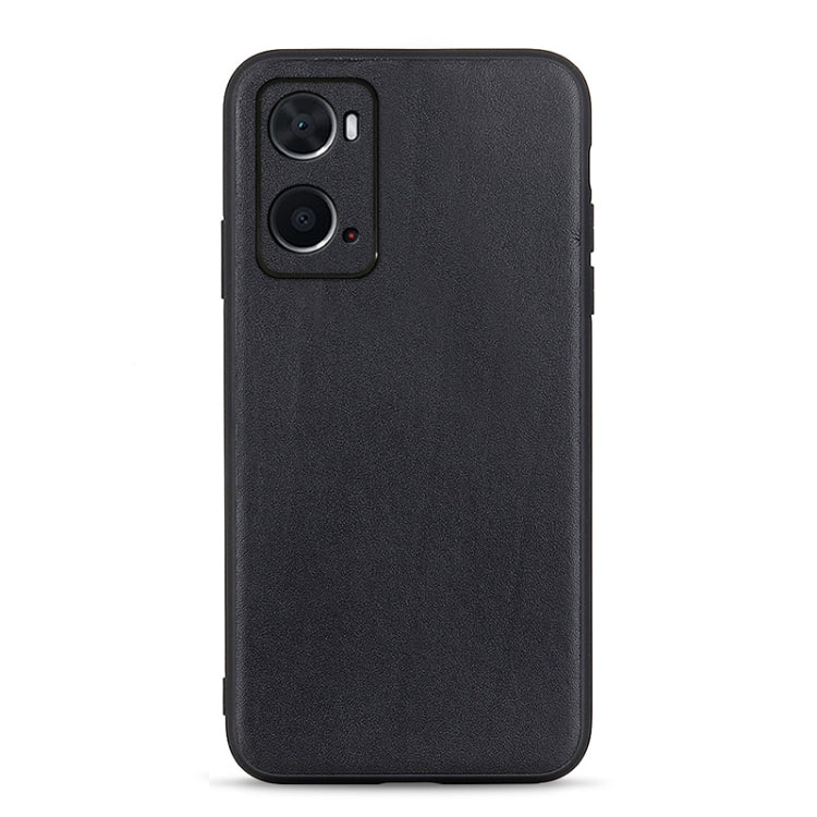Lambskin Texture Genuine Leather Phone Case, For OPPO A76