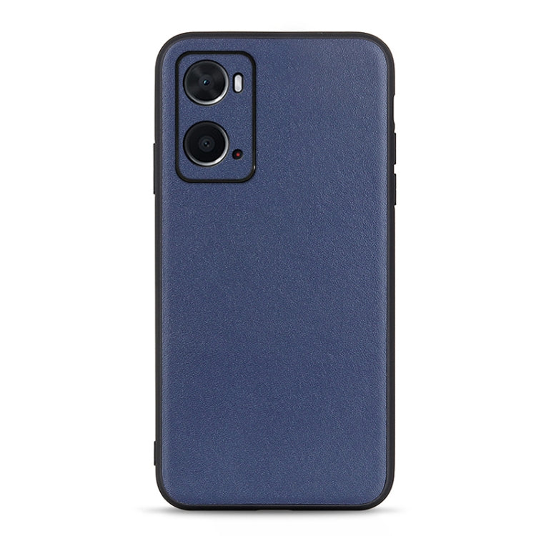 Lambskin Texture Genuine Leather Phone Case, For OPPO A76