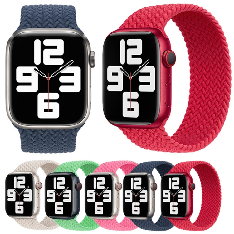 Nylon Braided Watch Band For Apple Watch Series 7 45mm / 6&amp;SE&amp;5&amp;4 44mm / 3&amp;2&amp;1 42mm, 135mm, 150mm, 165mm