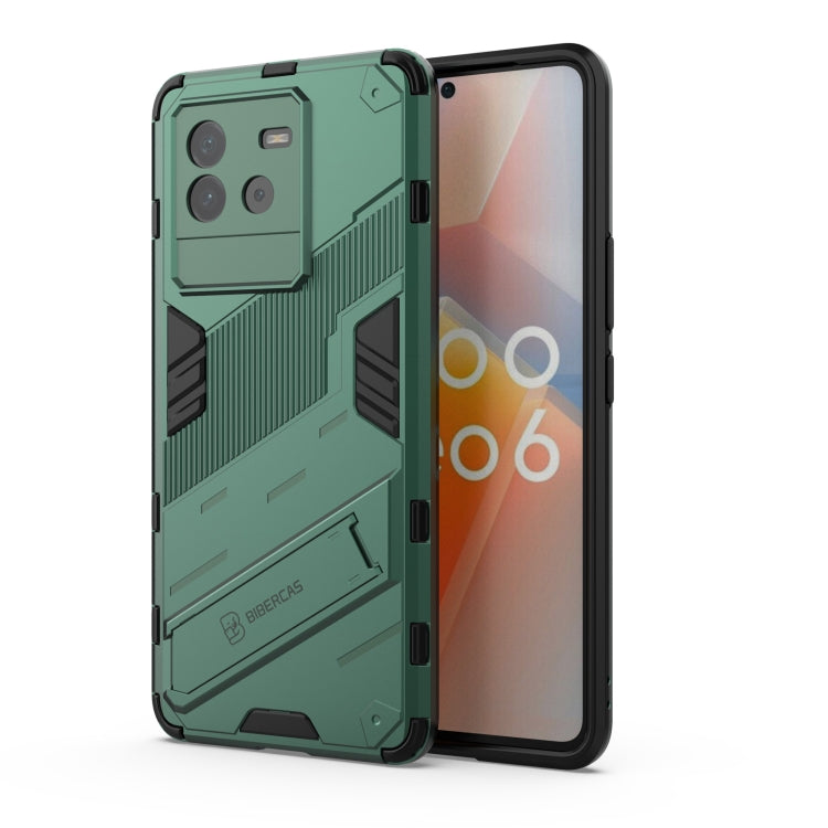 Punk Armor PC + TPU Phone Case with Holder, For vivo iQOO Neo6 5G