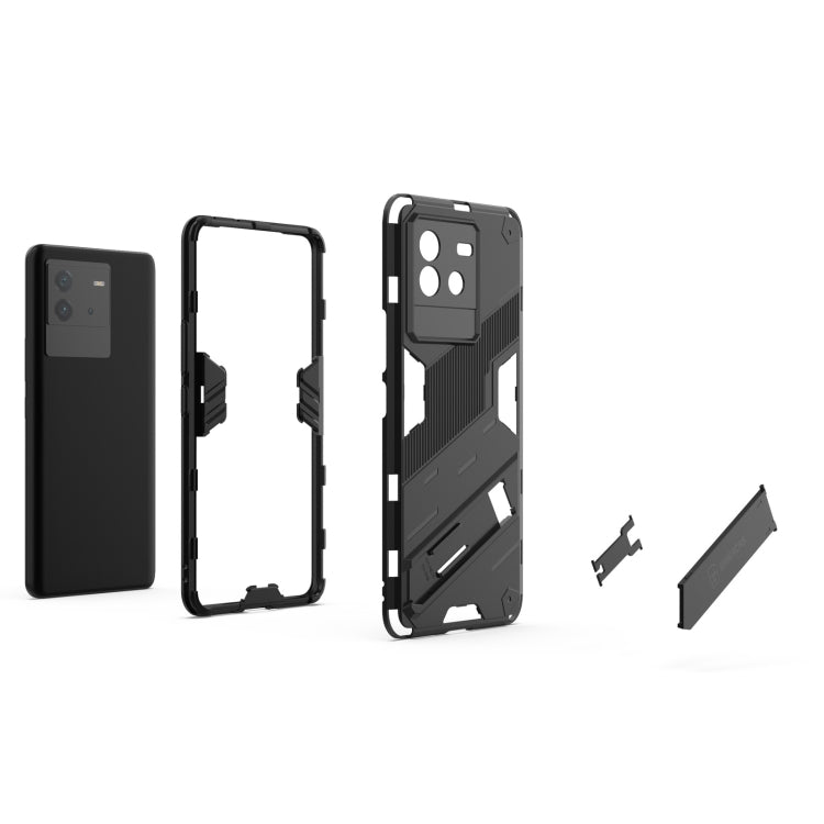 Punk Armor PC + TPU Phone Case with Holder, For vivo iQOO Neo6 5G