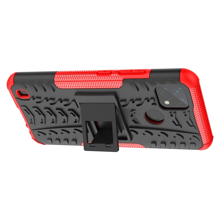 Tire Texture TPU + PC Phone Case with Holder, For OPPO Realme C21Y, For Motorola Moto G22/E32, For OPPO Realme C35