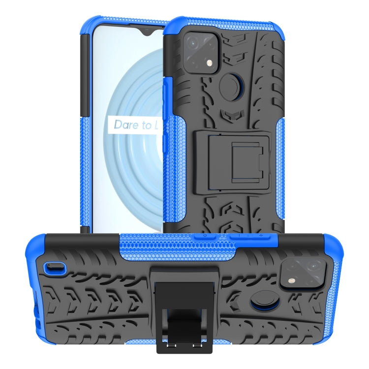 Tire Texture TPU + PC Phone Case with Holder, For OPPO Realme C21Y, For Motorola Moto G22/E32, For OPPO Realme C35, For vivo Y75 / Y55 / T1 5G