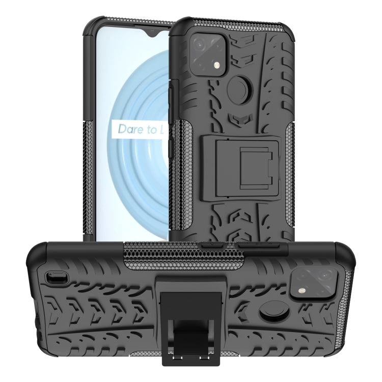 Tire Texture TPU + PC Phone Case with Holder, For OPPO Realme C21Y, For Motorola Moto G22/E32, For OPPO Realme C35, For vivo Y75 / Y55 / T1 5G