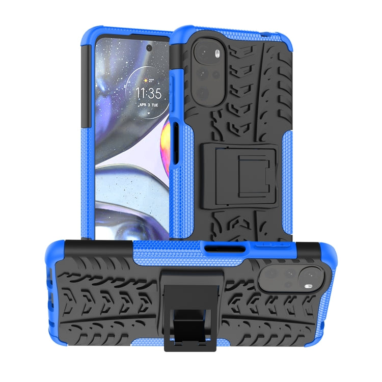 Tire Texture TPU + PC Phone Case with Holder, For OPPO Realme C21Y, For Motorola Moto G22/E32, For OPPO Realme C35