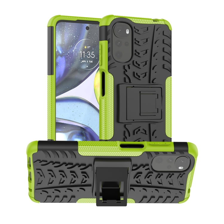 Tire Texture TPU + PC Phone Case with Holder, For OPPO Realme C21Y, For Motorola Moto G22/E32, For OPPO Realme C35, For vivo Y75 / Y55 / T1 5G