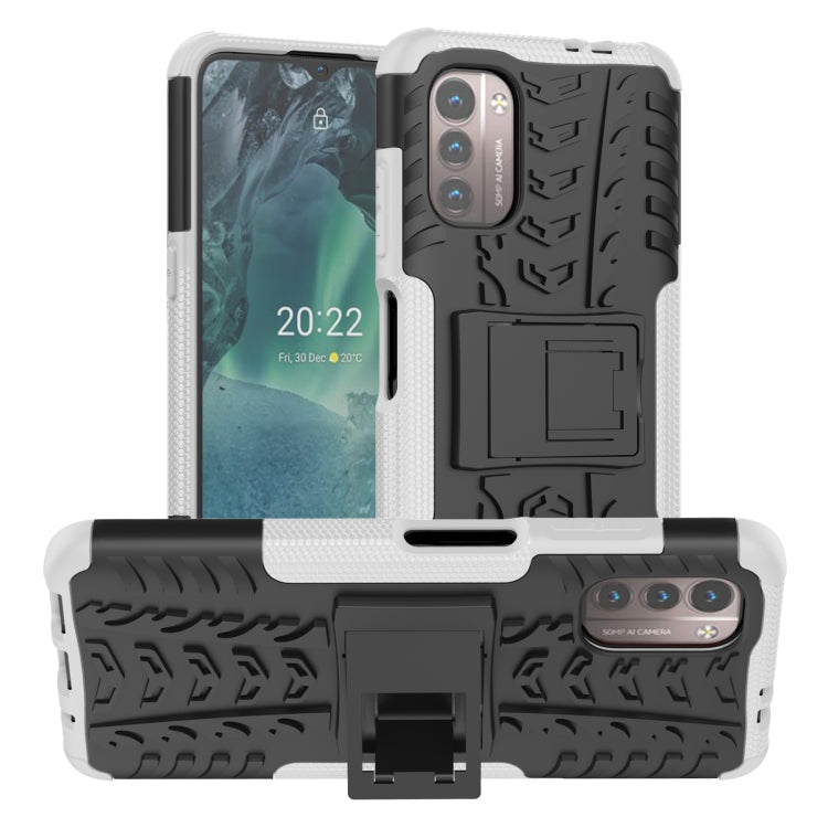 Tire Texture TPU + PC Phone Case with Holder, For Samsung Galaxy M23 / F23 5G, For Nokia G21 4G