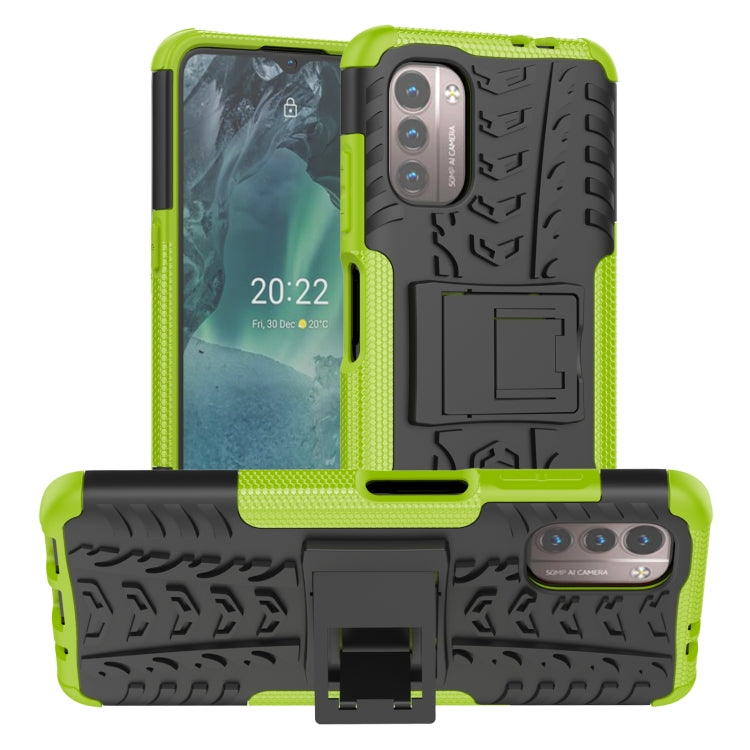 Tire Texture TPU + PC Phone Case with Holder, For Samsung Galaxy M23 / F23 5G, For Nokia G21 4G