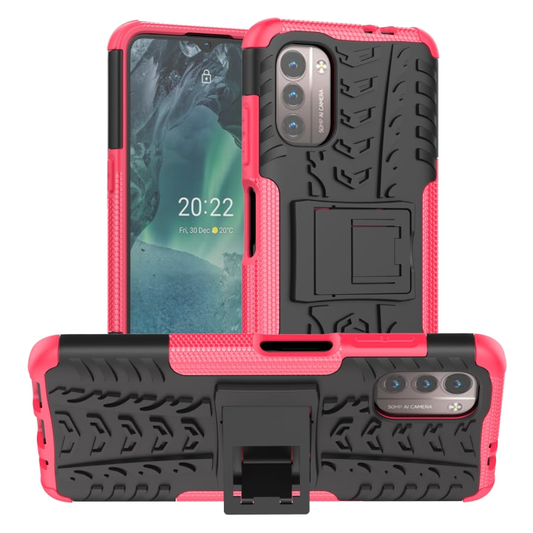 Tire Texture TPU + PC Phone Case with Holder, For Samsung Galaxy M23 / F23 5G, For Nokia G21 4G