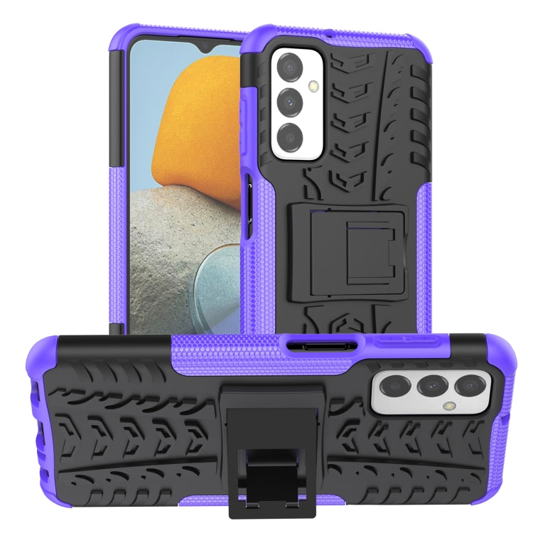 Tire Texture TPU + PC Phone Case with Holder, For vivo Y75 / Y55 / T1 5G, For Samsung Galaxy M23 / F23 5G