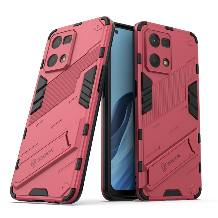 Punk Armor 2 in 1 PC + TPU Shockproof Phone Case with Invisible Holder