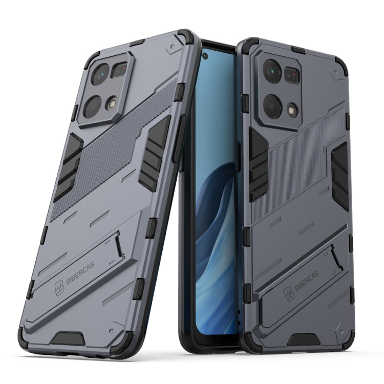 Punk Armor 2 in 1 PC + TPU Shockproof Phone Case with Invisible Holder