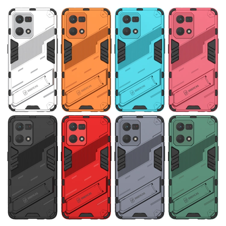 Punk Armor 2 in 1 PC + TPU Shockproof Phone Case with Invisible Holder, For OPPO Reno7 4G