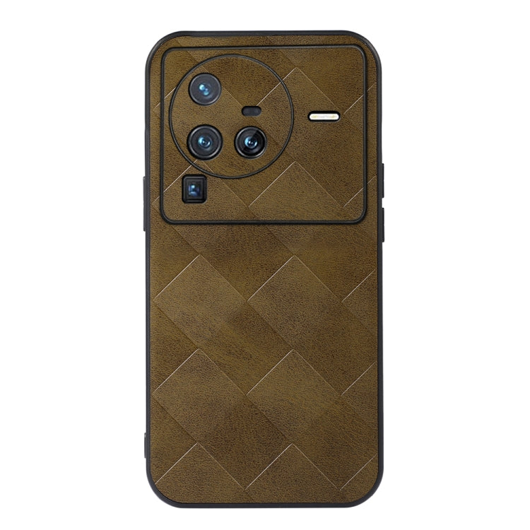 Weave Plaid PU Phone Case, For OPPO A16, For OPPO A76, For Vivo X80 Pro, For Vivo X80