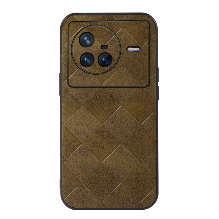 Weave Plaid PU Phone Case, For OPPO A16, For OPPO A76, For Vivo X80 Pro, For Vivo X80