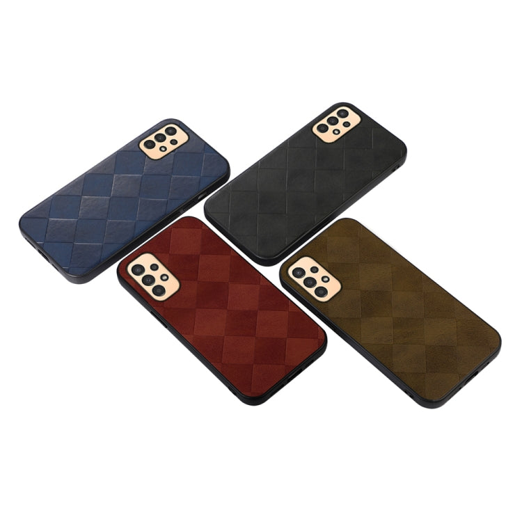 Weave Plaid PU Phone Case, For Samsung Galaxy A13 4G