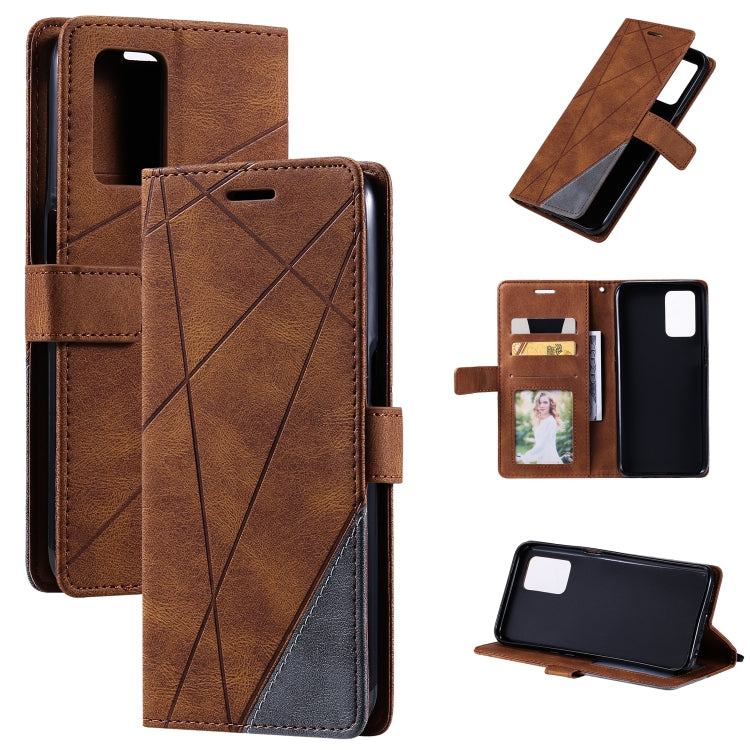 Skin Feel Splicing Leather Phone Case