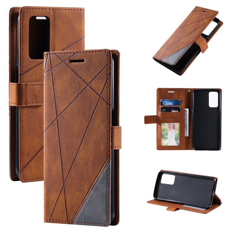 Skin Feel Splicing Leather Phone Case