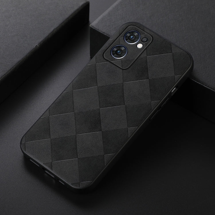 Weave Plaid PU Phone Case, For OPPO Reno7 5G International Version / Find X5 Lite, For OPPO Reno7 5G Chinese Version, For OPPO Reno7 Pro, For Sony Xperia 1 IV, For Samsung Galaxy M33 5G