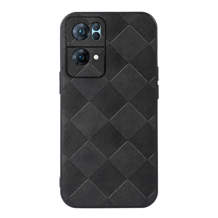 Weave Plaid PU Phone Case, For OPPO Reno7 5G International Version / Find X5 Lite, For OPPO Reno7 5G Chinese Version, For OPPO Reno7 Pro, For Sony Xperia 1 IV, For Samsung Galaxy M33 5G