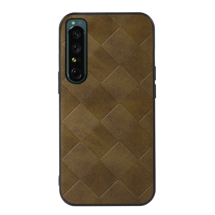 Weave Plaid PU Phone Case, For OPPO Reno7 5G International Version / Find X5 Lite, For OPPO Reno7 5G Chinese Version, For OPPO Reno7 Pro, For Sony Xperia 1 IV, For Samsung Galaxy M33 5G