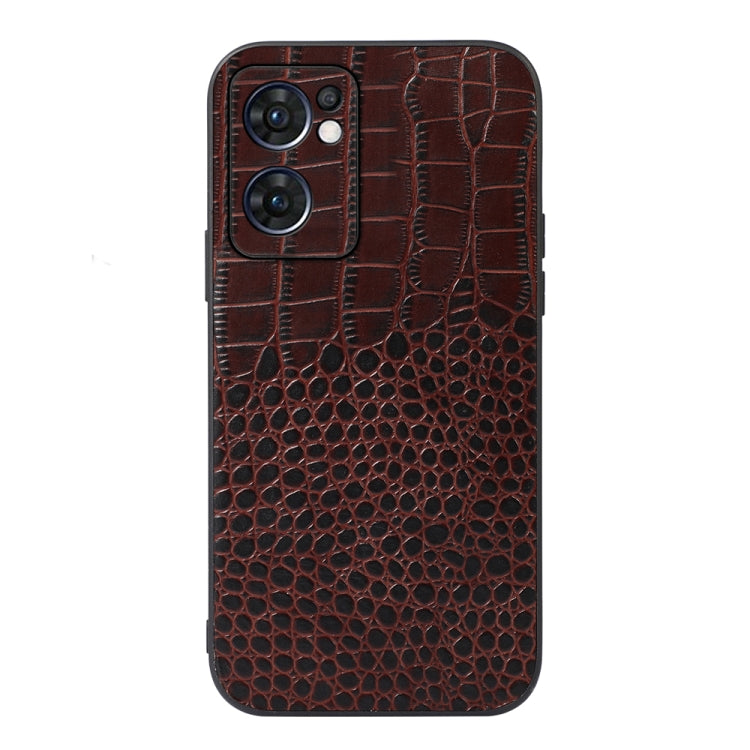 Crocodile Texture Genuine Leather Phone Case, For OPPO Reno7 5G International Version / Find X5 Lite, For OPPO Reno7 5G Chinese Version, For OPPO Reno7 Pro, For Sony Xperia 1 IV