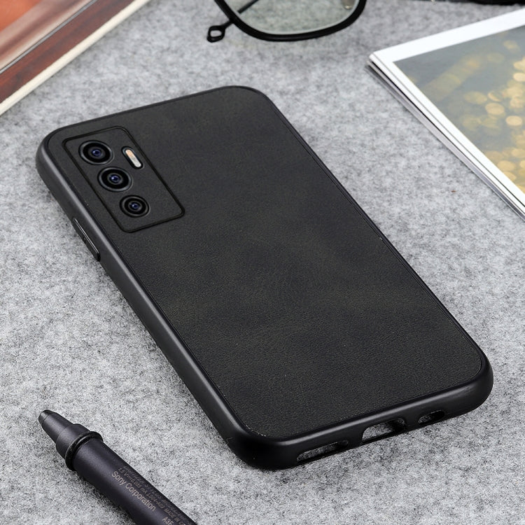 Accurate Hole Two-color Calf Texture PU Phone Case, For vivo S10e 5G / V23e, For vivo S12 5G / V23 5G, For vivo Y32 China / Y21s / Y33s / Y21t