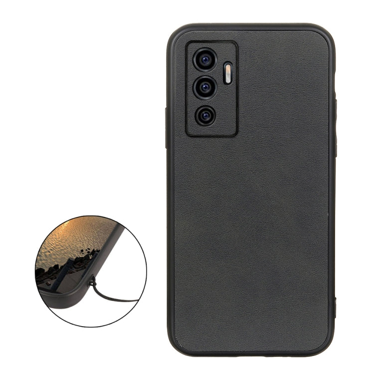 Accurate Hole Two-color Calf Texture PU Phone Case, For vivo S10e 5G / V23e, For vivo S12 5G / V23 5G, For vivo Y32 China / Y21s / Y33s / Y21t