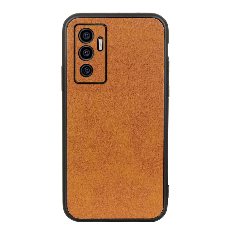 Accurate Hole Two-color Calf Texture PU Phone Case, For vivo S10e 5G / V23e, For vivo S12 5G / V23 5G, For vivo Y32 China / Y21s / Y33s / Y21t