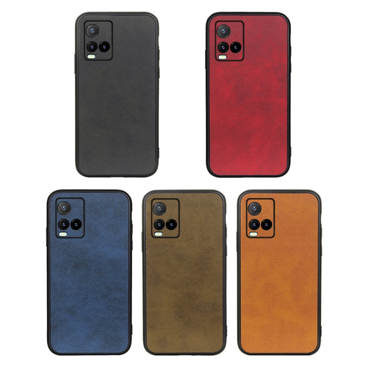 Accurate Hole Two-color Calf Texture PU Phone Case, For vivo S10e 5G / V23e, For vivo S12 5G / V23 5G, For vivo Y32 China / Y21s / Y33s / Y21t