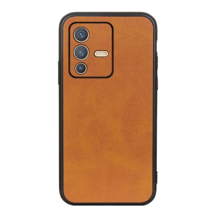 Accurate Hole Two-color Calf Texture PU Phone Case, For vivo S10e 5G / V23e, For vivo S12 5G / V23 5G, For vivo Y32 China / Y21s / Y33s / Y21t