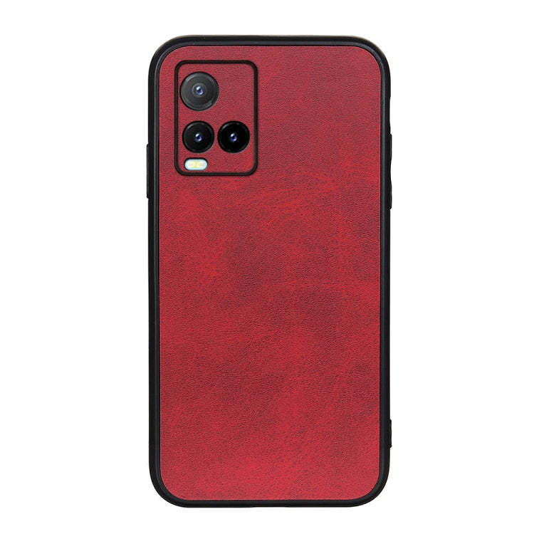 Accurate Hole Two-color Calf Texture PU Phone Case, For vivo S10e 5G / V23e, For vivo S12 5G / V23 5G, For vivo Y32 China / Y21s / Y33s / Y21t