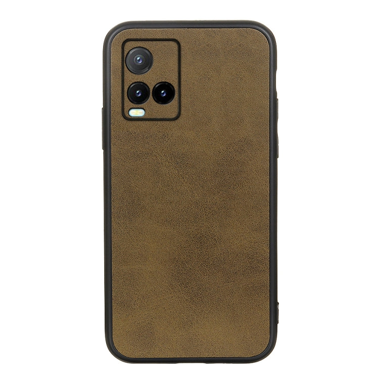 Accurate Hole Two-color Calf Texture PU Phone Case, For vivo S10e 5G / V23e, For vivo S12 5G / V23 5G, For vivo Y32 China / Y21s / Y33s / Y21t