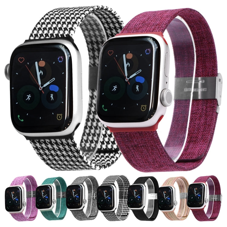 Cloth Watch Band For Apple Watch Series, 7 41mm / 6&amp;SE&amp;5&amp;4 40mm / 3&amp;2&amp;1 38mm, 7 45mm / 6&amp;SE&amp;5&amp;4 44mm / 3&amp;2&amp;1 42mm