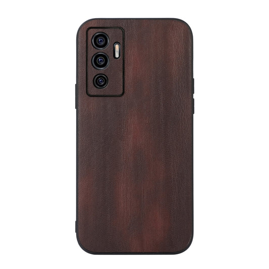 Yellow Cow Texture PU Phone Case, For vivo S10e 5G / V23e, For vivo Y75 5G