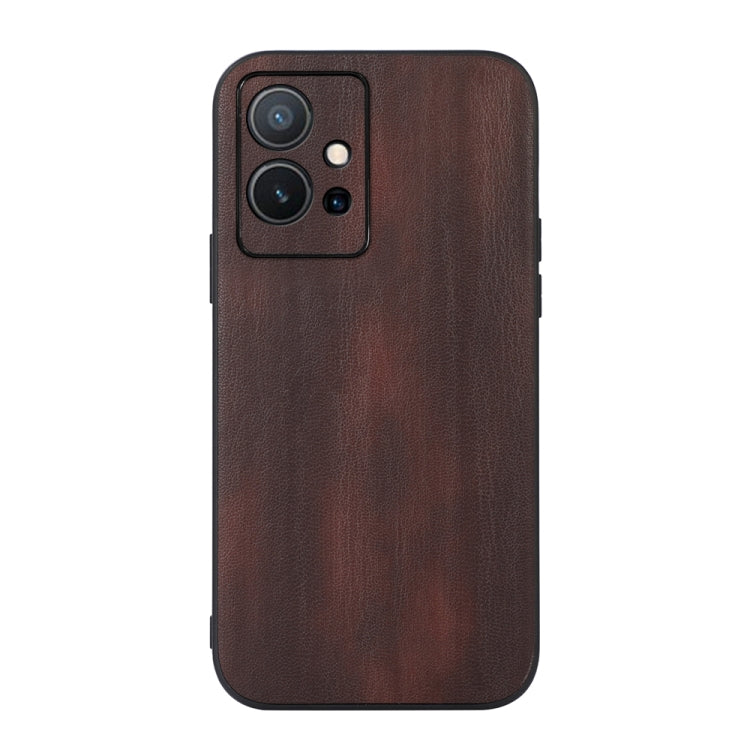 Yellow Cow Texture PU Phone Case, For vivo S10e 5G / V23e, For vivo Y75 5G