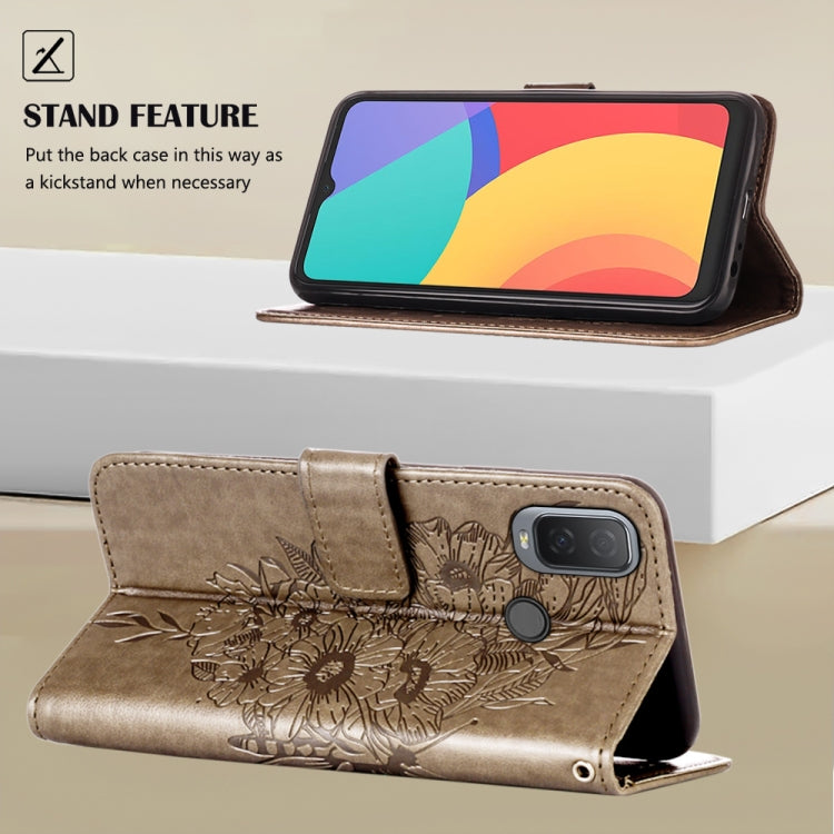 Embossed Butterfly Leather Phone Case, For Alcatel 1L 2021, For Motorola Moto G 5G 2022, For Motorola Moto G52