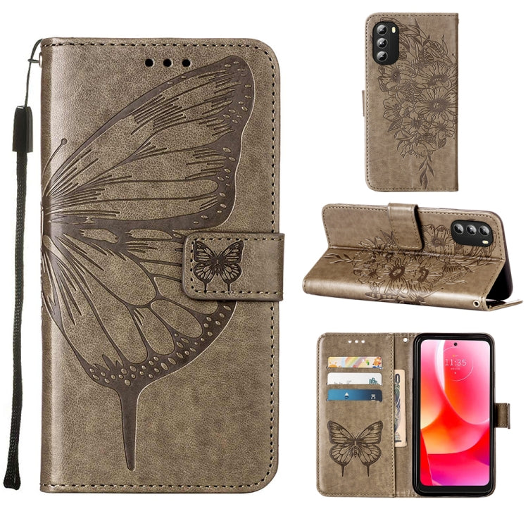 Embossed Butterfly Leather Phone Case, For Alcatel 1L 2021, For Motorola Moto G 5G 2022, For Motorola Moto G52