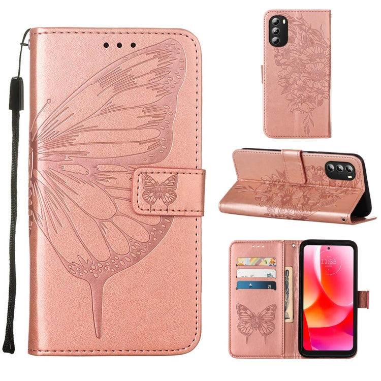 Embossed Butterfly Leather Phone Case, For Alcatel 1L 2021, For Motorola Moto G 5G 2022, For Motorola Moto G52