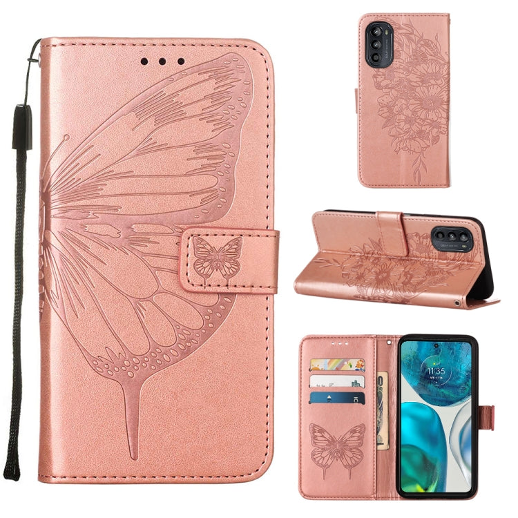 Embossed Butterfly Leather Phone Case, For Alcatel 1L 2021, For Motorola Moto G 5G 2022, For Motorola Moto G52