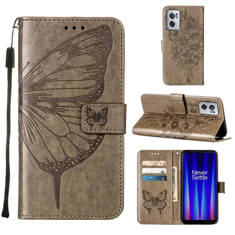 Embossed Butterfly Leather Phone Case, For OnePlus Nord CE 2 5G, For OPPO A57 5G 2022, For OPPO Realme C31 4G