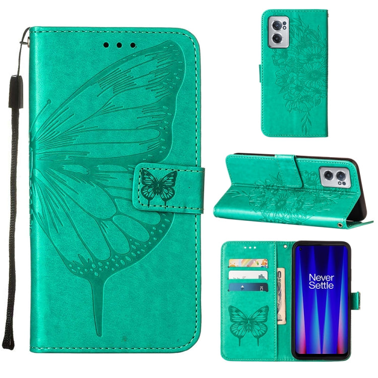 Embossed Butterfly Leather Phone Case, For OnePlus Nord CE 2 5G, For OPPO A57 5G 2022, For OPPO Realme C31 4G