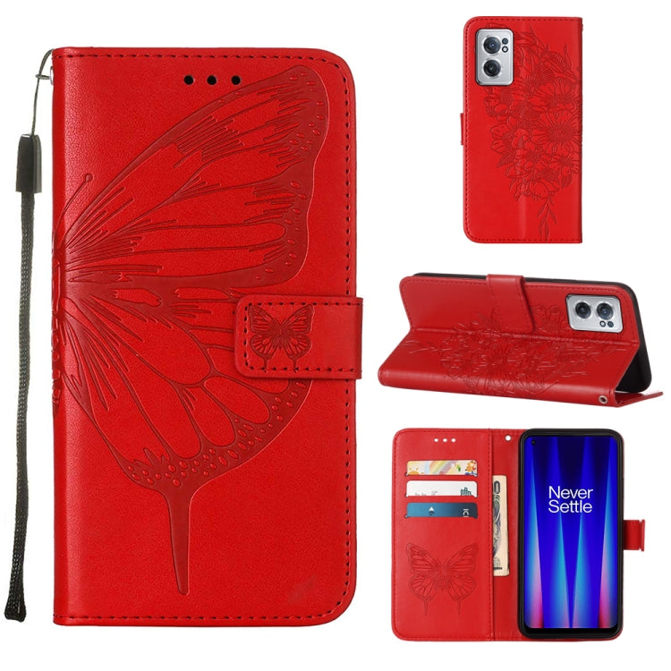 Embossed Butterfly Leather Phone Case, For OnePlus Nord CE 2 5G, For OPPO A57 5G 2022, For OPPO Realme C31 4G