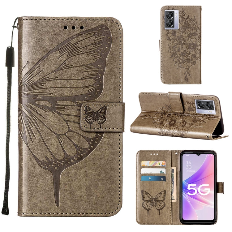 Embossed Butterfly Leather Phone Case, For OnePlus Nord CE 2 5G, For OPPO A57 5G 2022, For OPPO Realme C31 4G