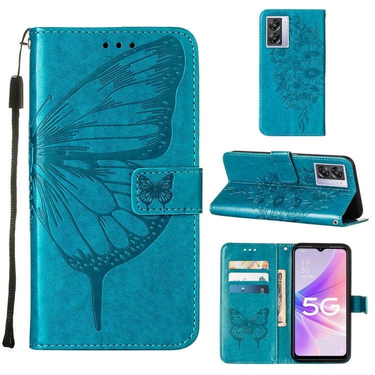 Embossed Butterfly Leather Phone Case, For OnePlus Nord CE 2 5G, For OPPO A57 5G 2022, For OPPO Realme C31 4G
